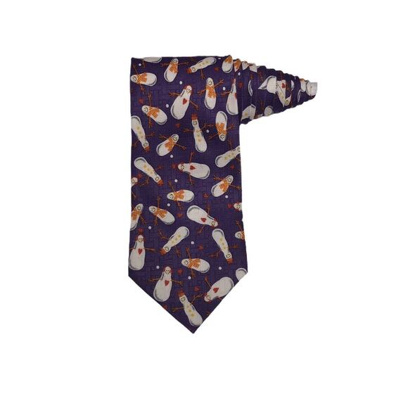 Childrens Miracle Network Snowman Holiday Winter Novelty Tie Polyester - Picture 1 of 4